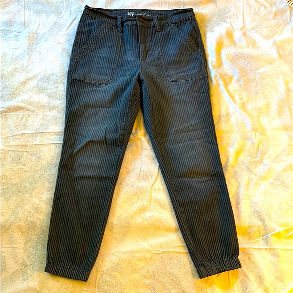 DG2 high waist vertical stripe jogger jeans